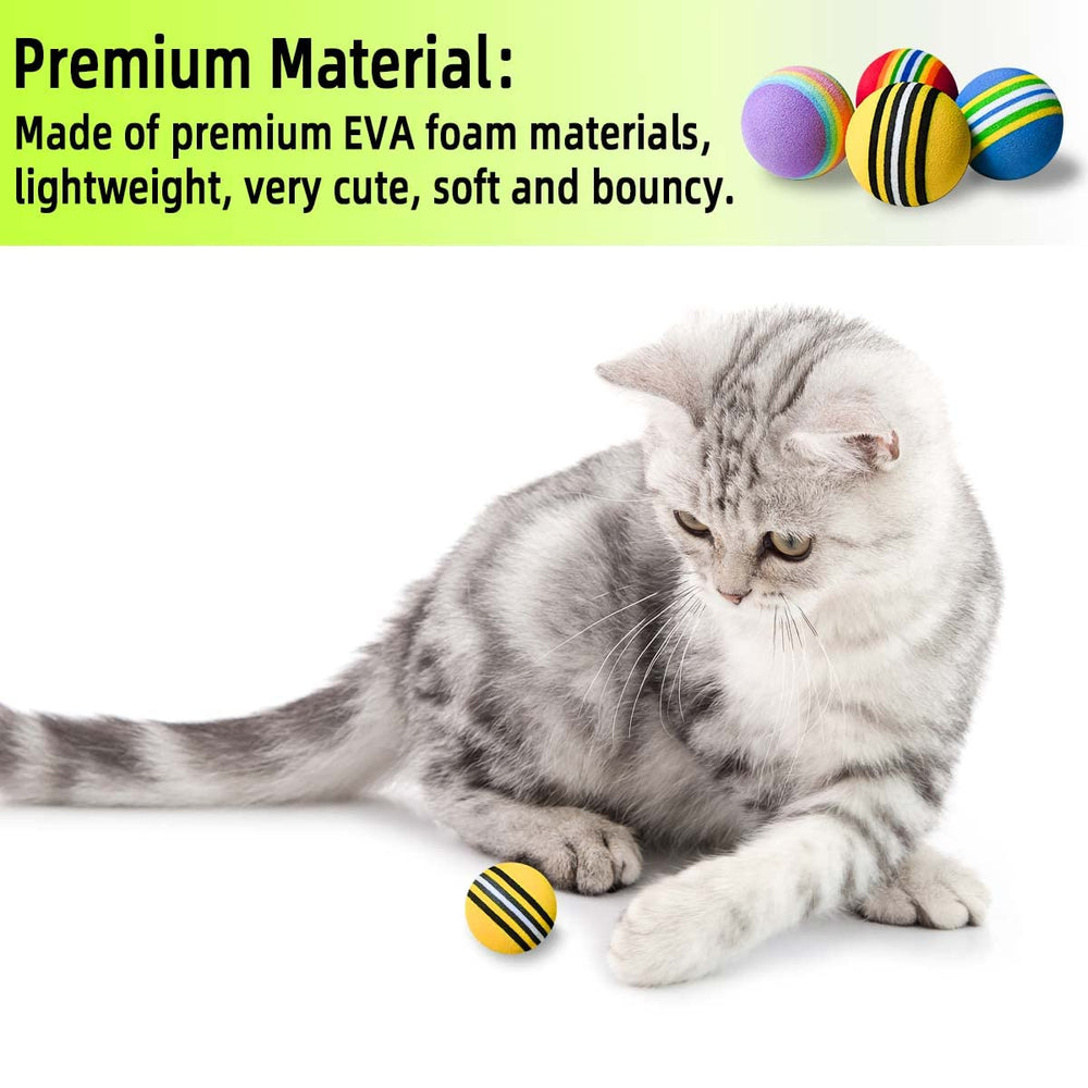 Yuntop foam cat ball highlighting lightweight, durable design.