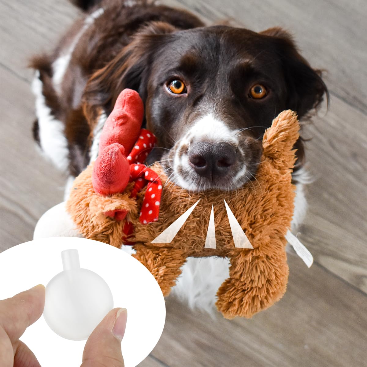 Yuntop portable dog toy squeakers let play continue anywhere.