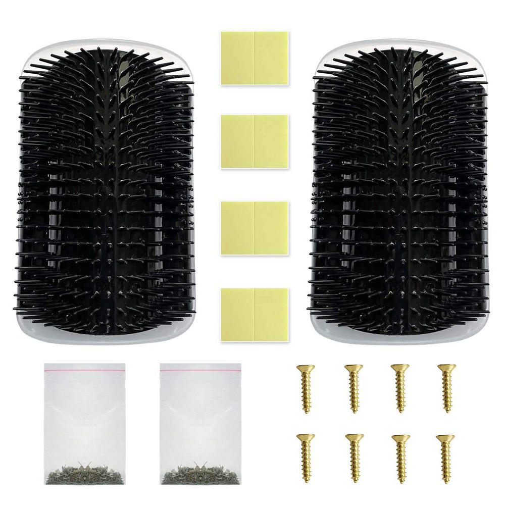 Yuntop corner brush fits most walls and furniture for independent grooming