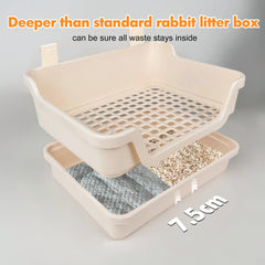 Yuoaes deep tray rabbit litter box demonstrates high capacity and containment