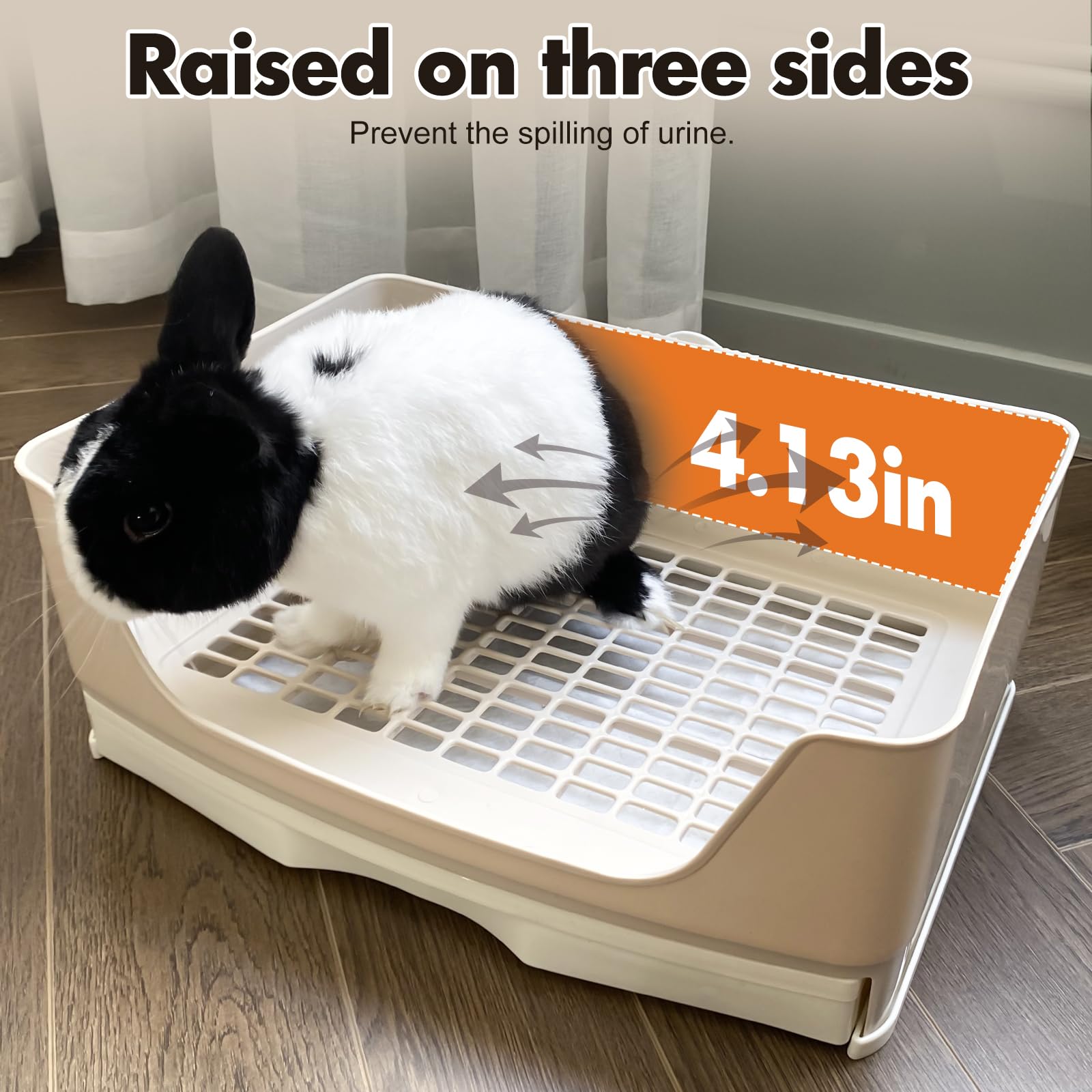 Yuoaes multi-pet compatible litter box suitable for rabbits and more