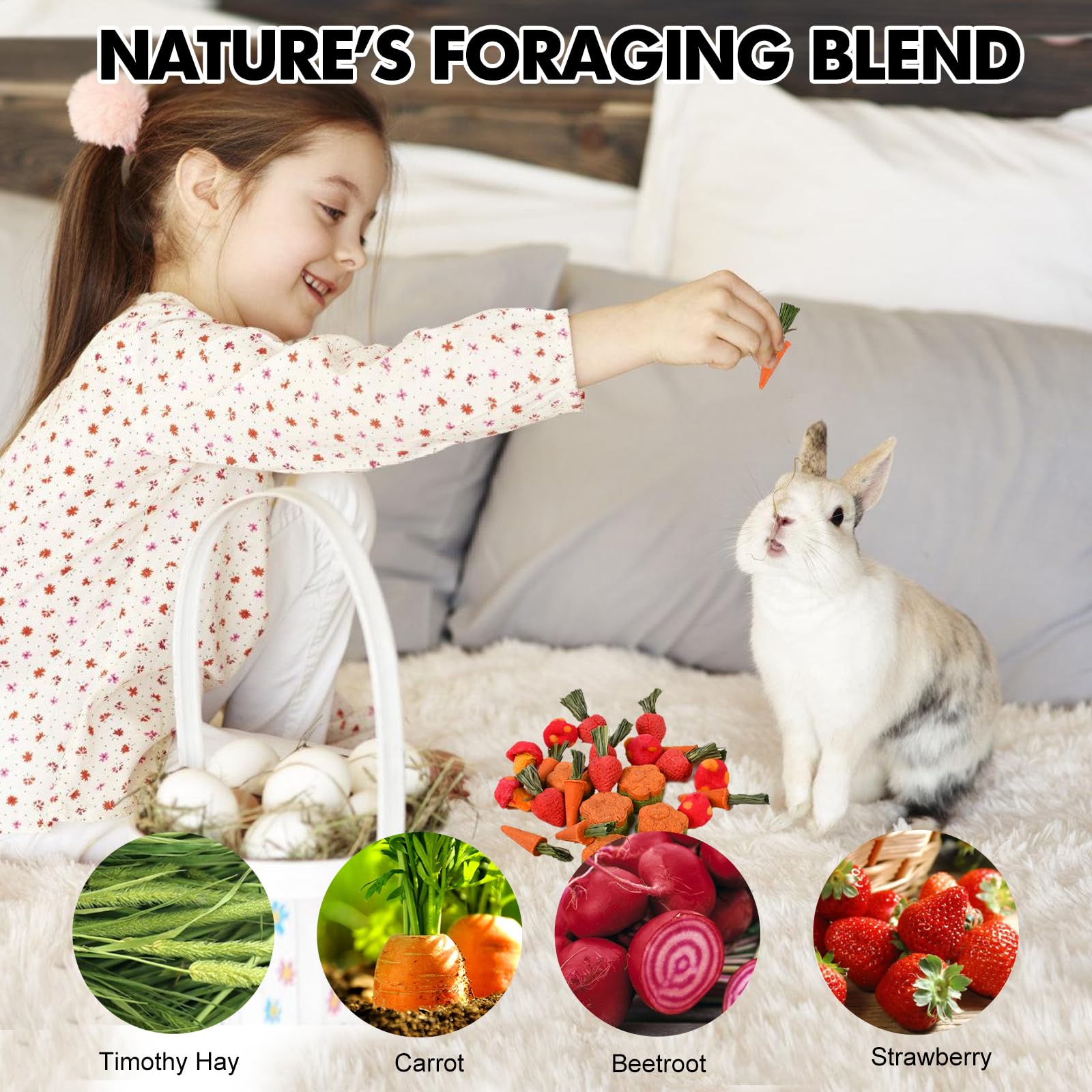 Yuoaes rabbit litter box sturdy-plastic construction minimizes nibbling risk.