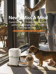 Yuposl automatic cat feeder night vision view enables evening pet monitoring