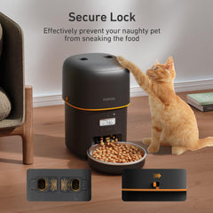 Yuposl Automatic Cat Feeder battery compartment powers long-lasting operation