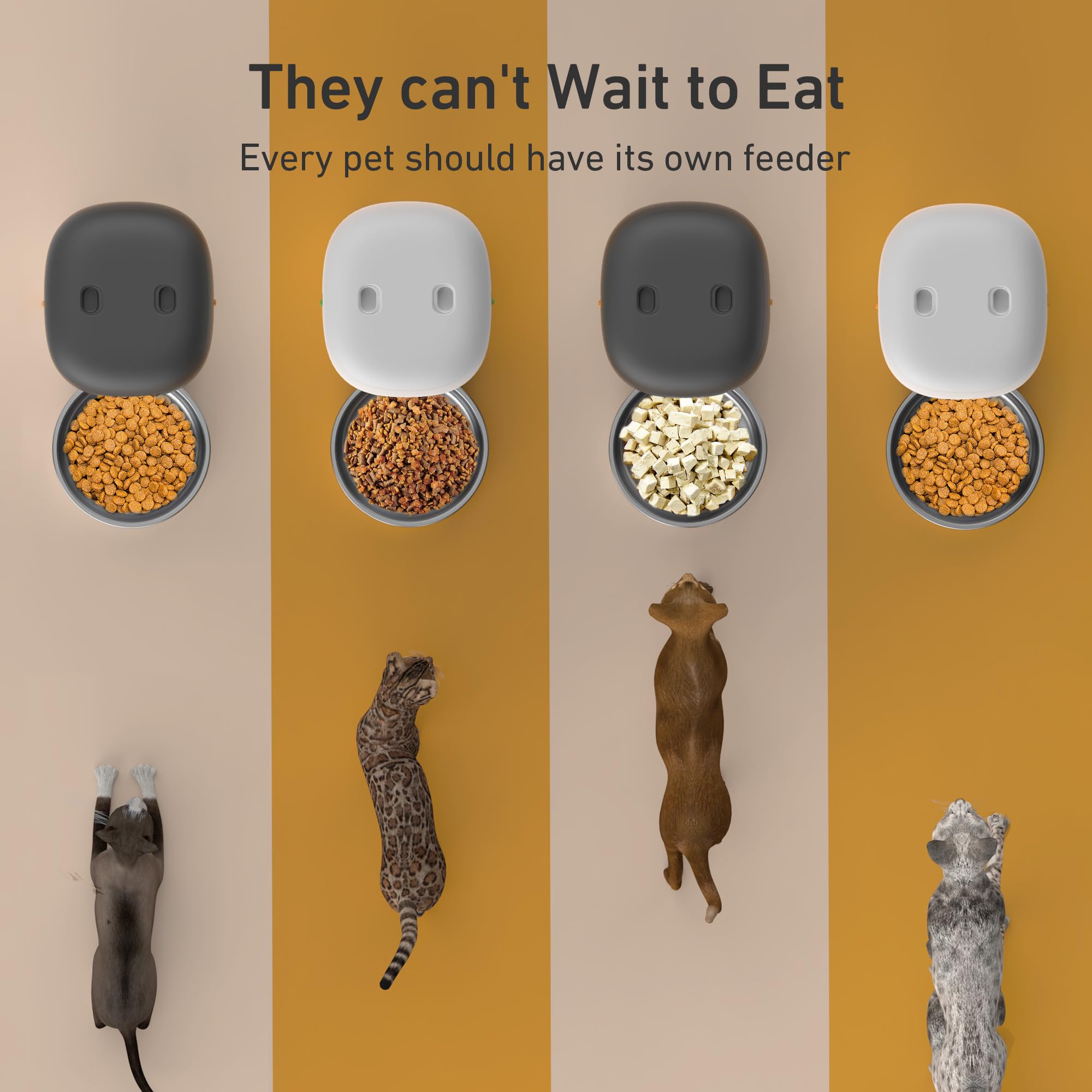 Yuposl Automatic Cat Feeder desiccant bag keeps dry food fresh