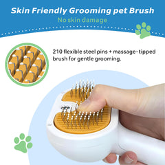 YUVEXAHOO deshedding tool with medical-grade bristles removes loose fur