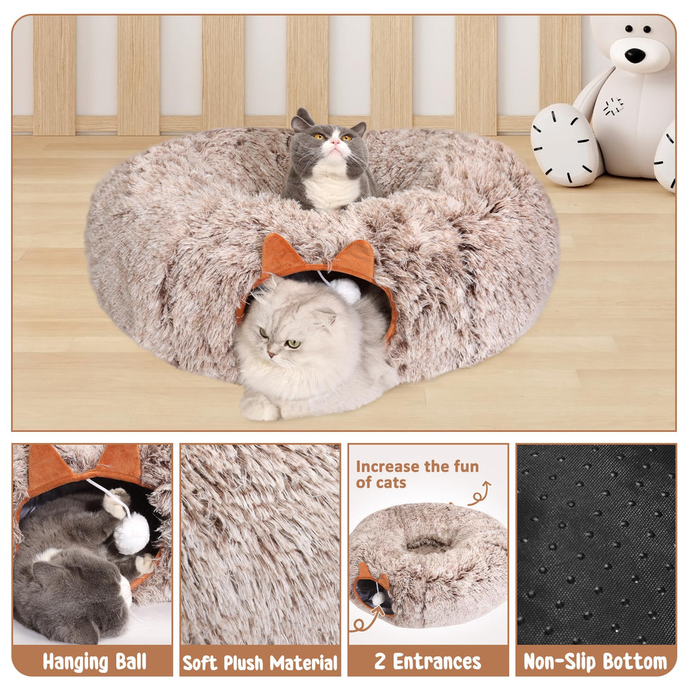YUYAFN cat tunnel bed foldable design for easy storage and setup.