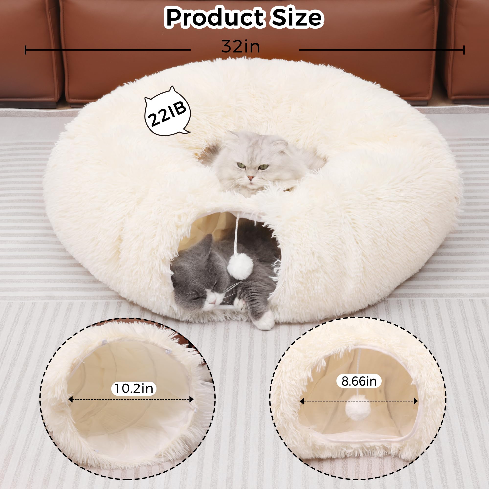 YUYAFN cat tunnel assembly pops up in seconds
