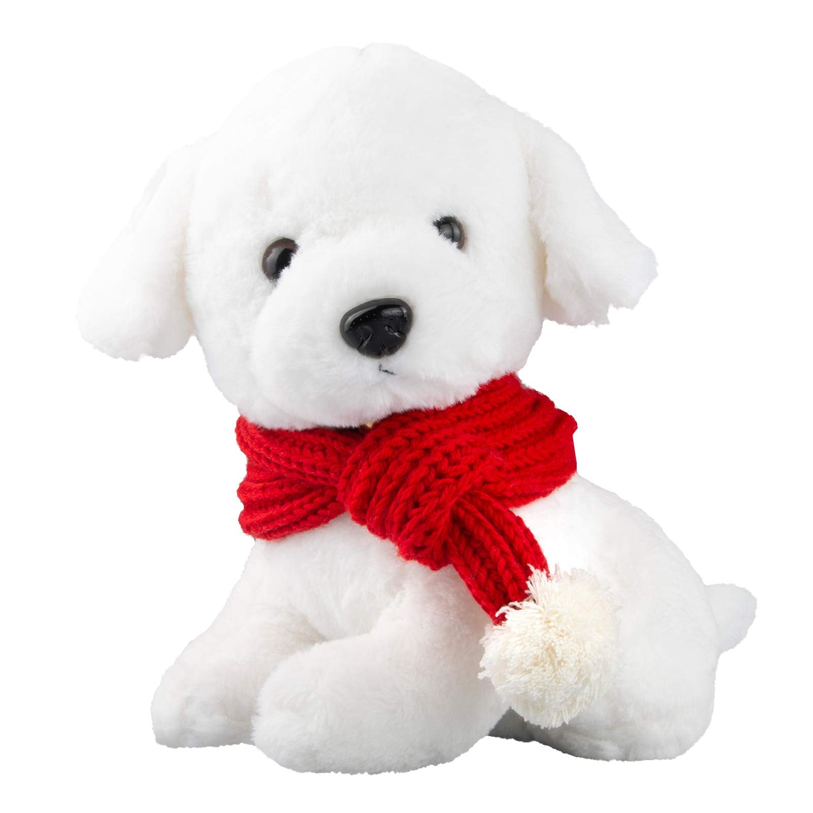 Yuyeran Christmas party-ready scarf on pet pose for festive photos.