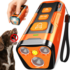 YUYQA dog bark deterrent front view showing compact training device for outdoors