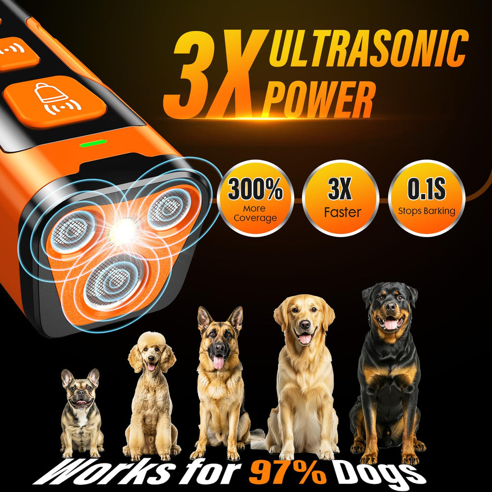 YUYQA dog bark deterrent side view highlighting portable design