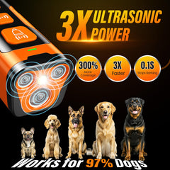 YUYQA dog bark deterrent side view highlighting portable design