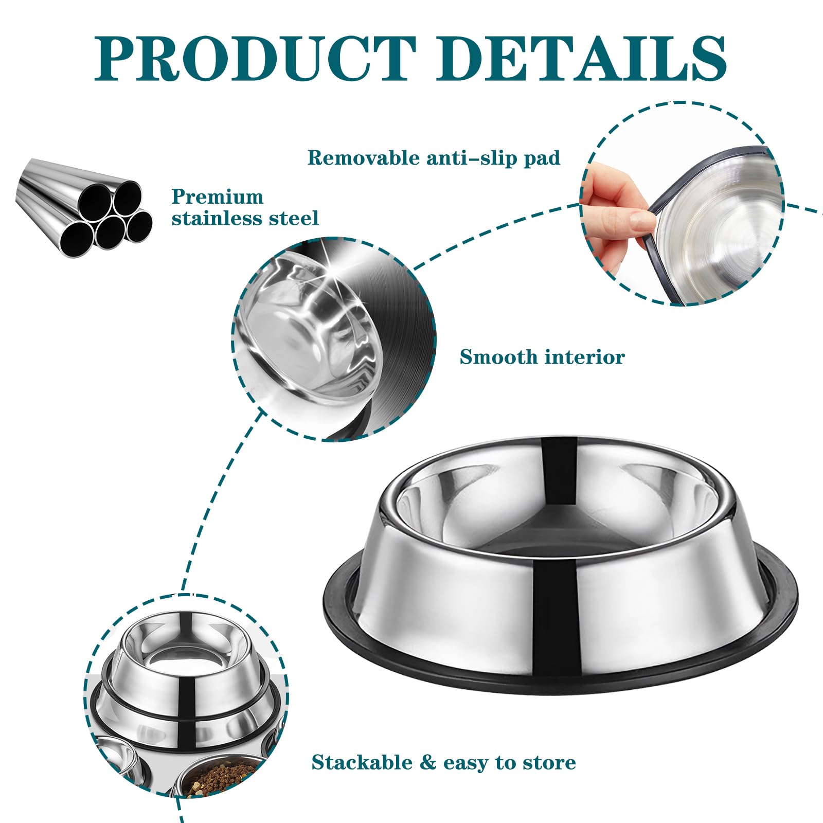 Yuzi set of 3 bowls shows convenient meal-water pairing for multi-pet households.