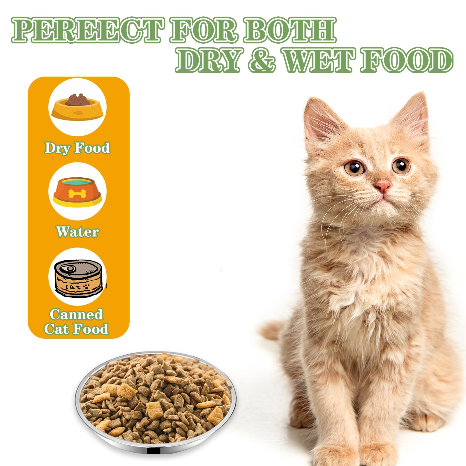 Yuzi 3-pack bowls wide shallow design reduces whisker fatigue
