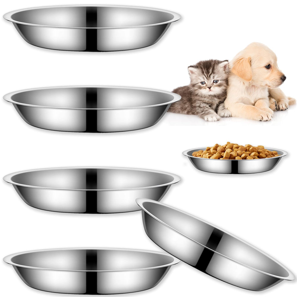 Yuzi 4Packs Cat-Bowls with wide shallow design for comfortable feeding.