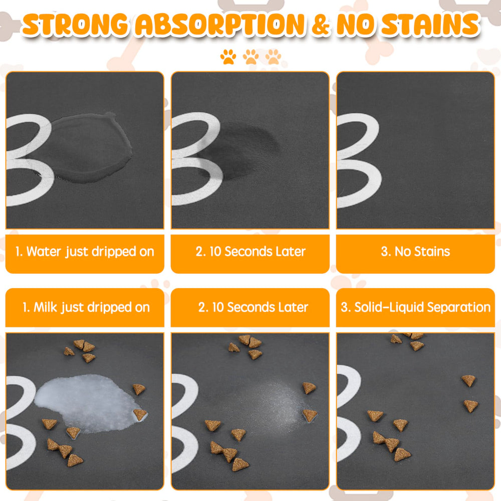 Yuzshin absorbent quick-dry feature catching spills during meals