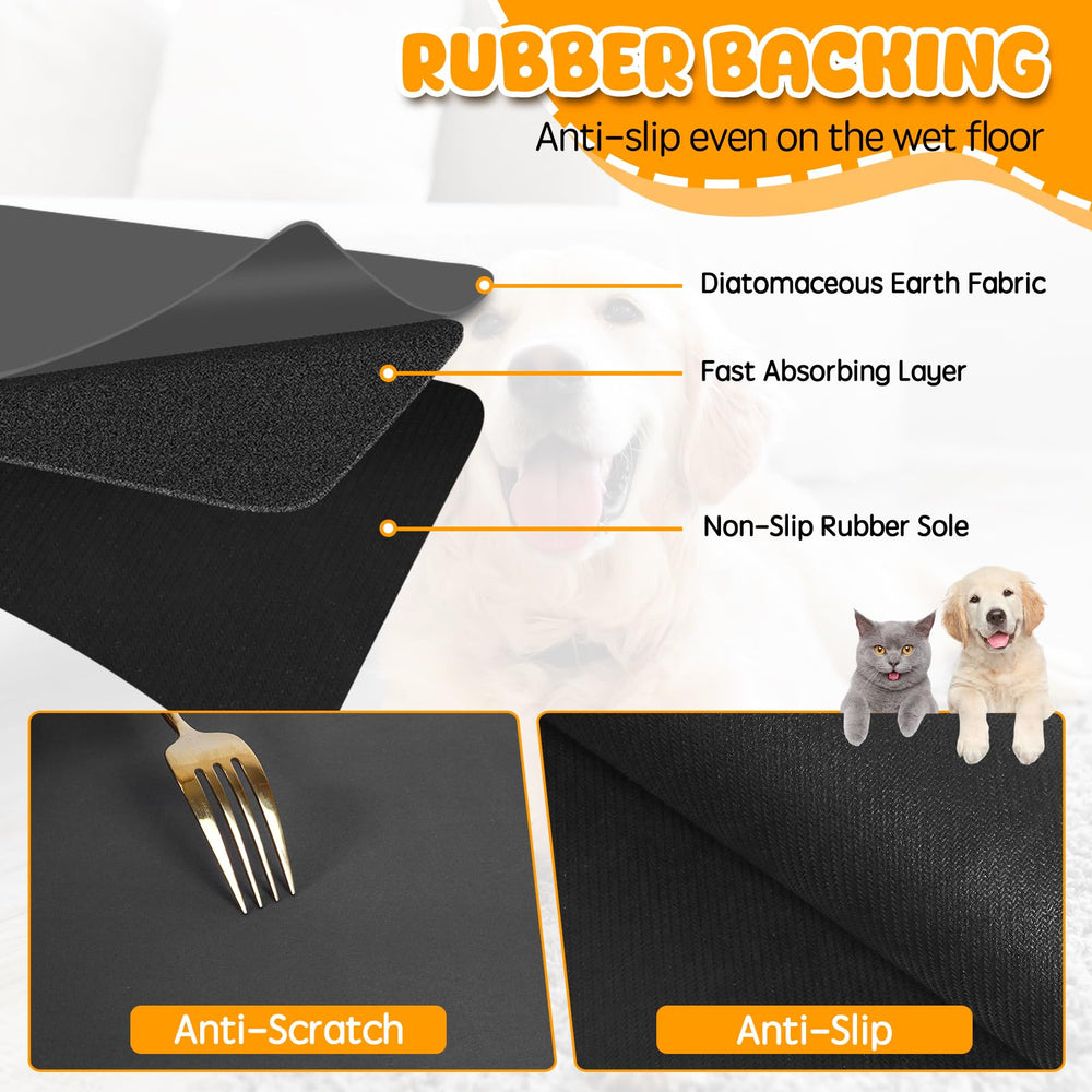 Yuzshin large pet mat under automatic feeder with spacious layout