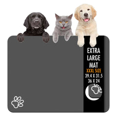 Yuzshin dog food mat large 39-4x31-5 absorbs spills for clean mealtimes