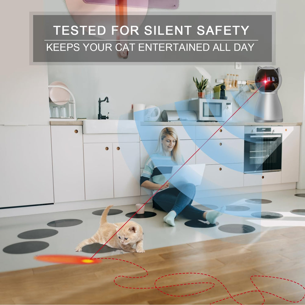 YVE LIFE silent, durable motor supports quiet cat play.