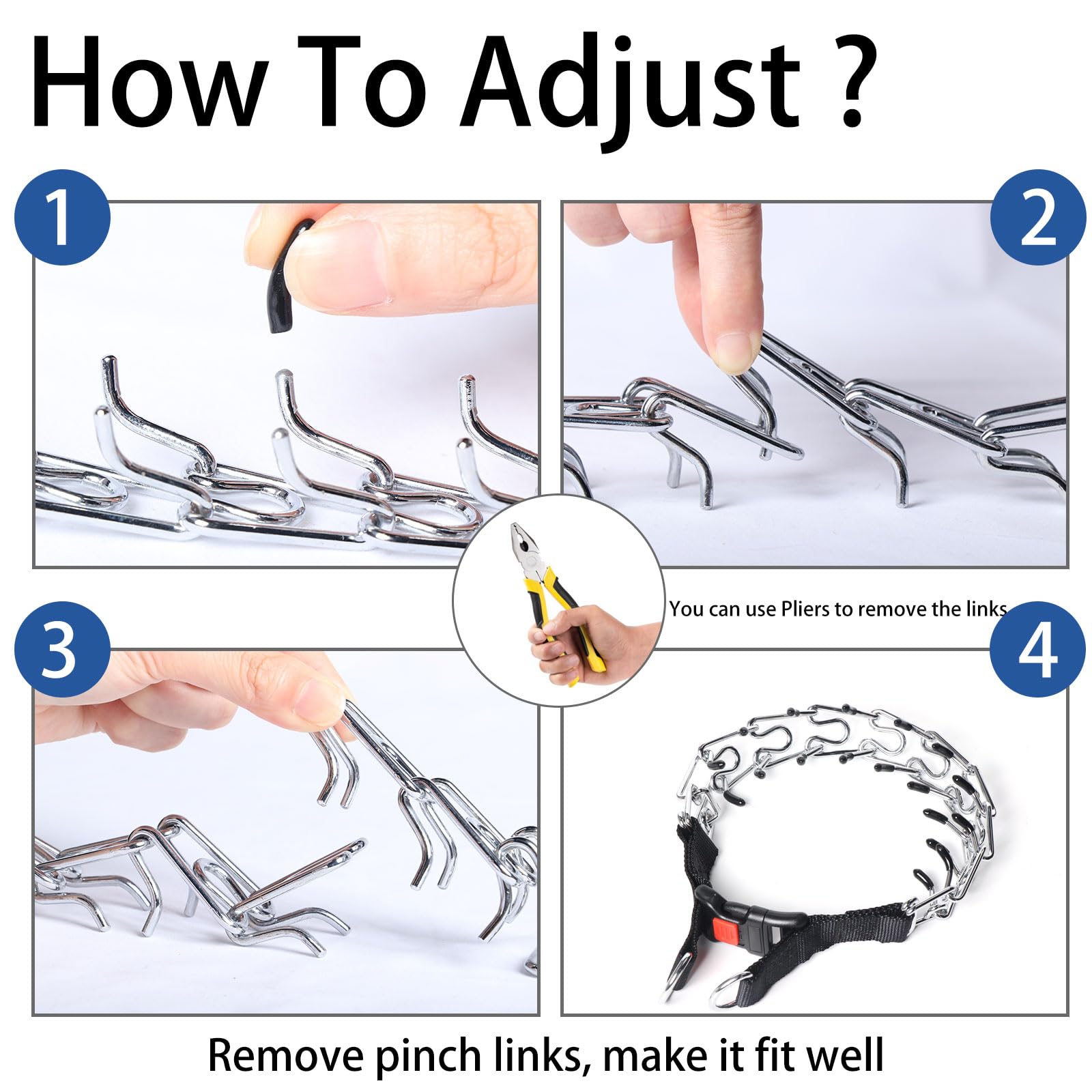 Yvnicll pinch collar no-pull training aid for calmer walking