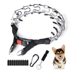 Yvnicll pinch collar quick-release buckle for easy on-off during walks
