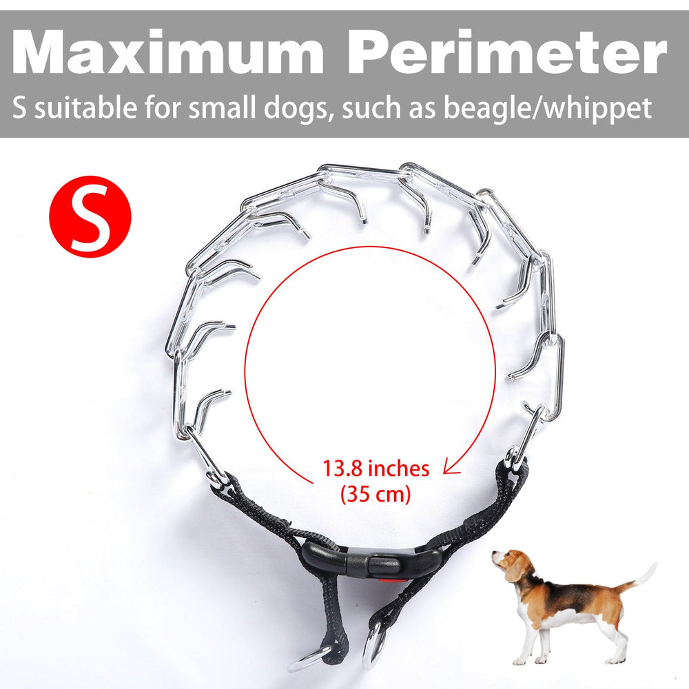 Yvnicll pinch collar suitable for small to large dogs with fit adjustments