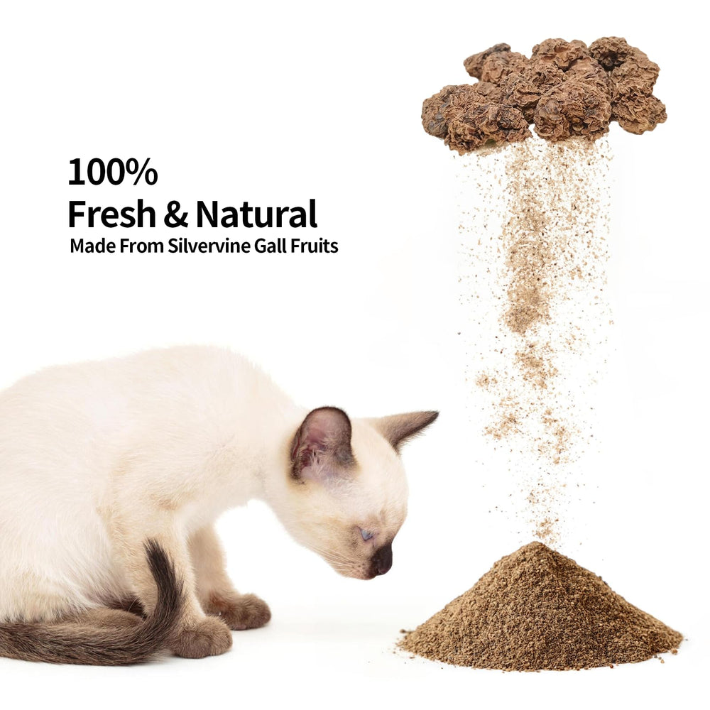 YWAOOH powder sprinkled on a cat bed for calming enrichment.