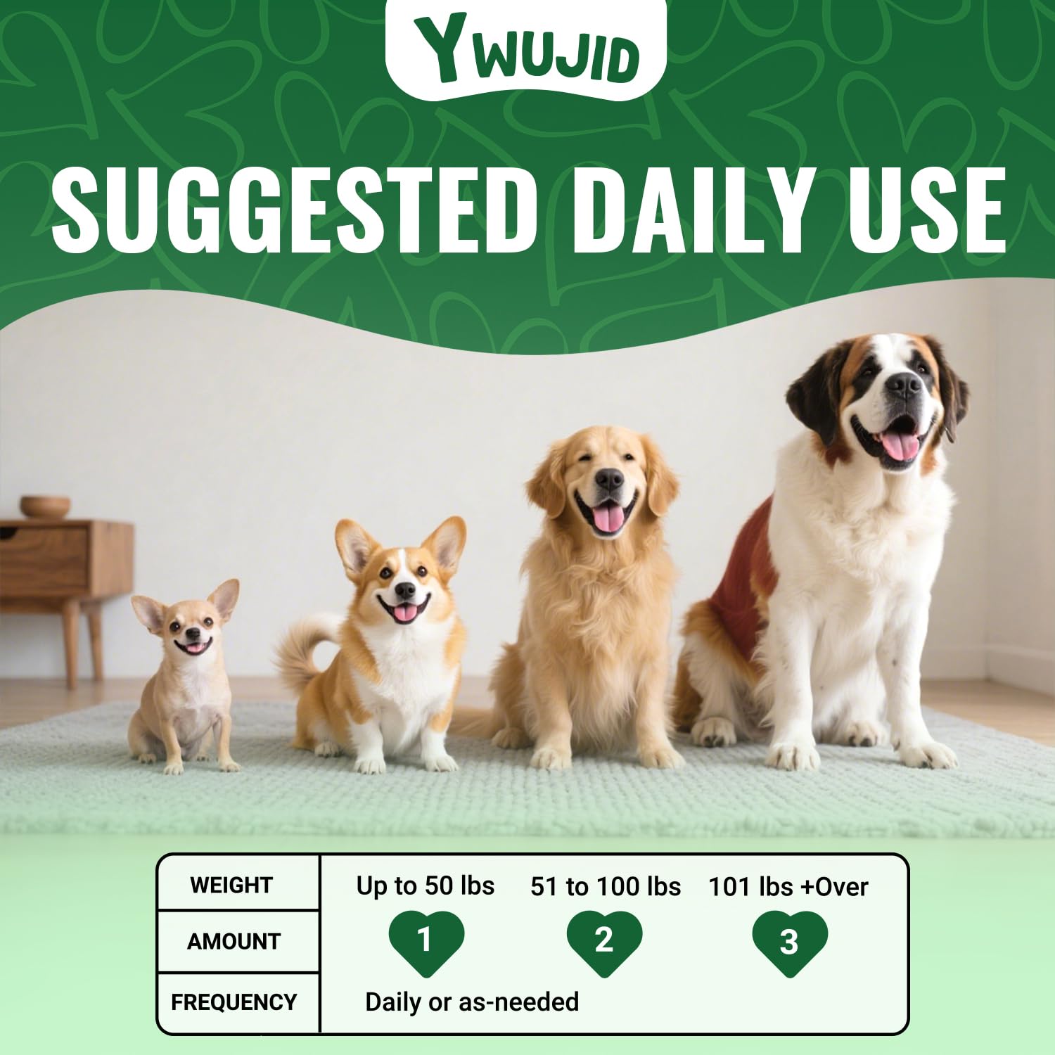 YWUJID Calming Chews barking control aids calmer behavior in dogs