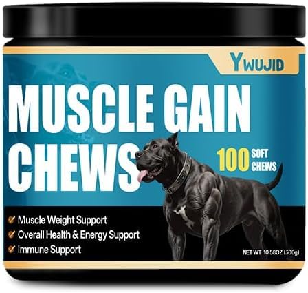 YWUJID dog muscle gain calories-dense image emphasizes calorie density for weight gain