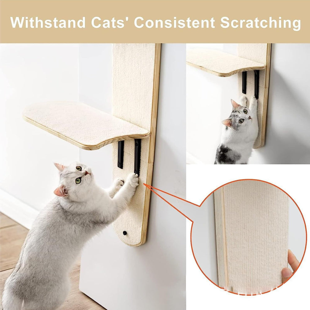 Ywyhus door-hanging shelf top level with a curious cat