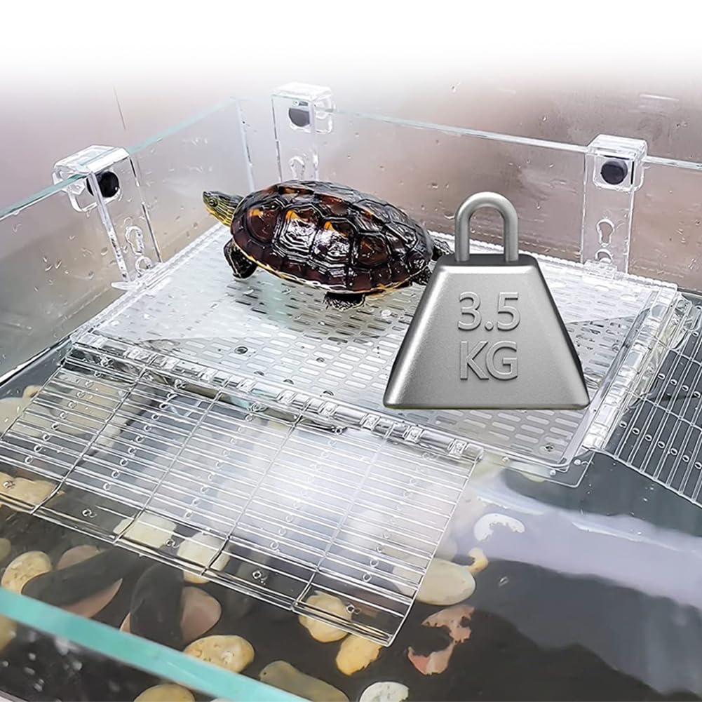 YXQ Hanging Turtle Basking Platform acrylic surface provides a durable, easy-to-clean basking area.