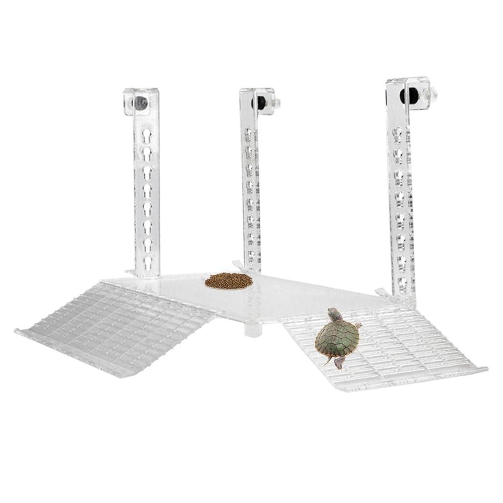 YXQ Hanging Turtle Ramp Platform assembly shows quick, tool-free setup for your tank.