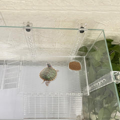 YXQ Hanging Turtle Ramp Terrace details emphasize space-saving, recessed design in tanks.