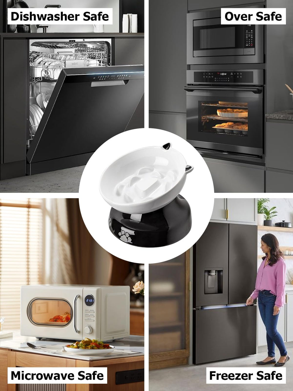 YYHY slow feeder supports both dry and wet foods thanks to the gap-based column