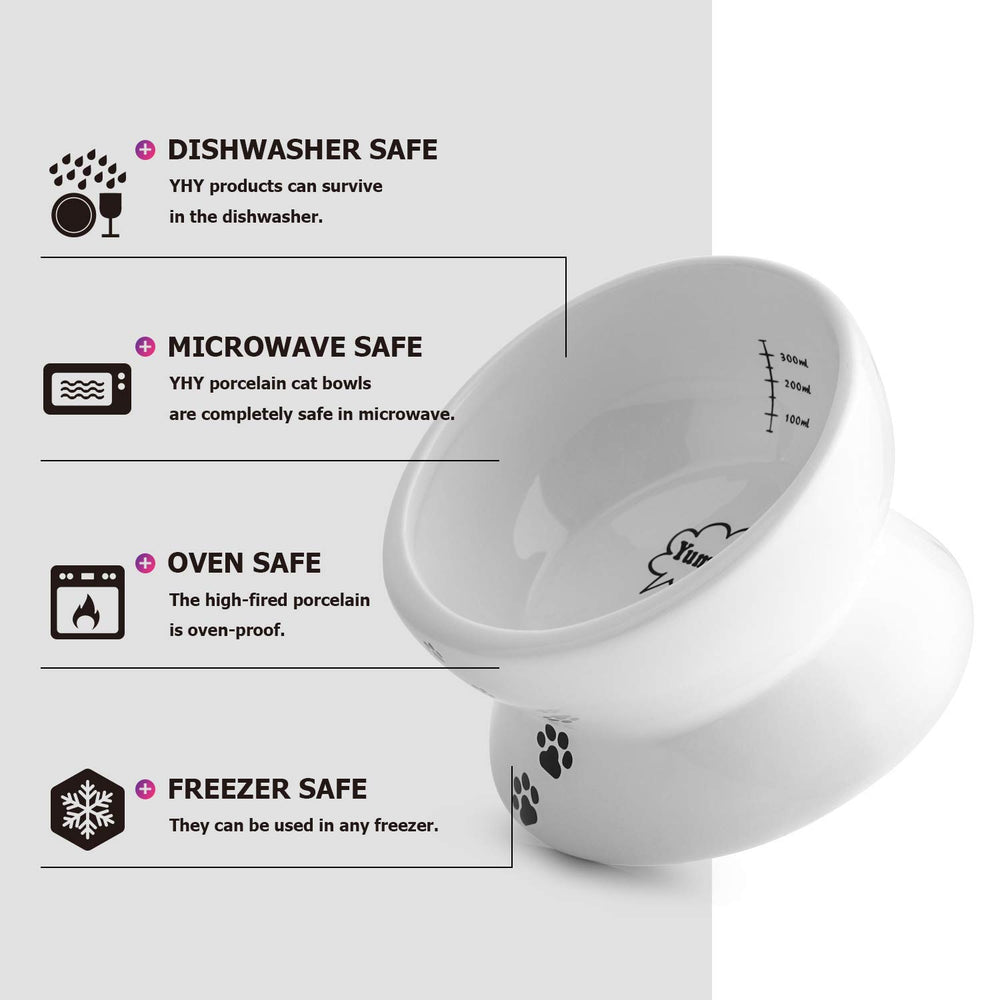 Y YHY elevated cat bowl suitable for cats and small dogs during daily use.