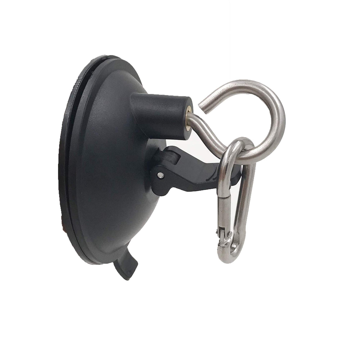 YYST suction cup hook cleat mounted on a tiled bathtub for secure leash mounting.