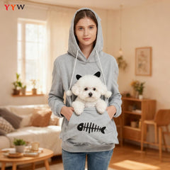 YYW Cat Pouch Hoodie hood and drawstring for adjustable warmth