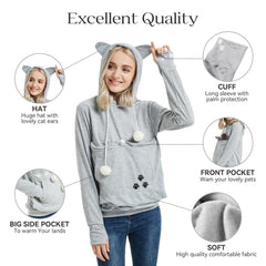 YYW pouch closeup highlights furry lining for warmth and comfort.