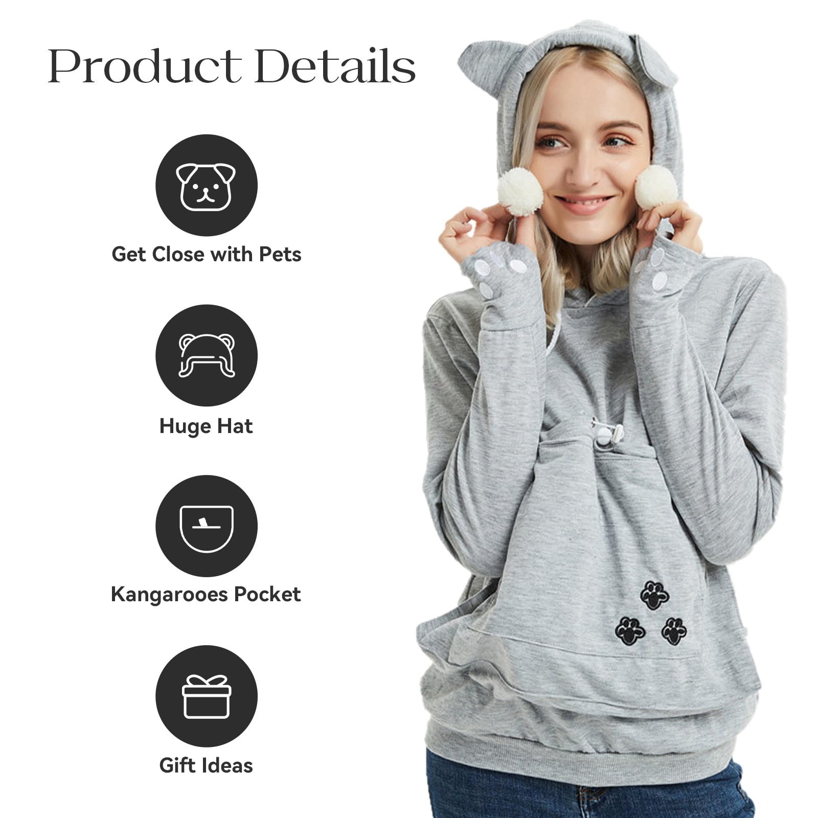 YYW pet hoodie walk-outfit image suggests versatile outerwear for outdoor use.
