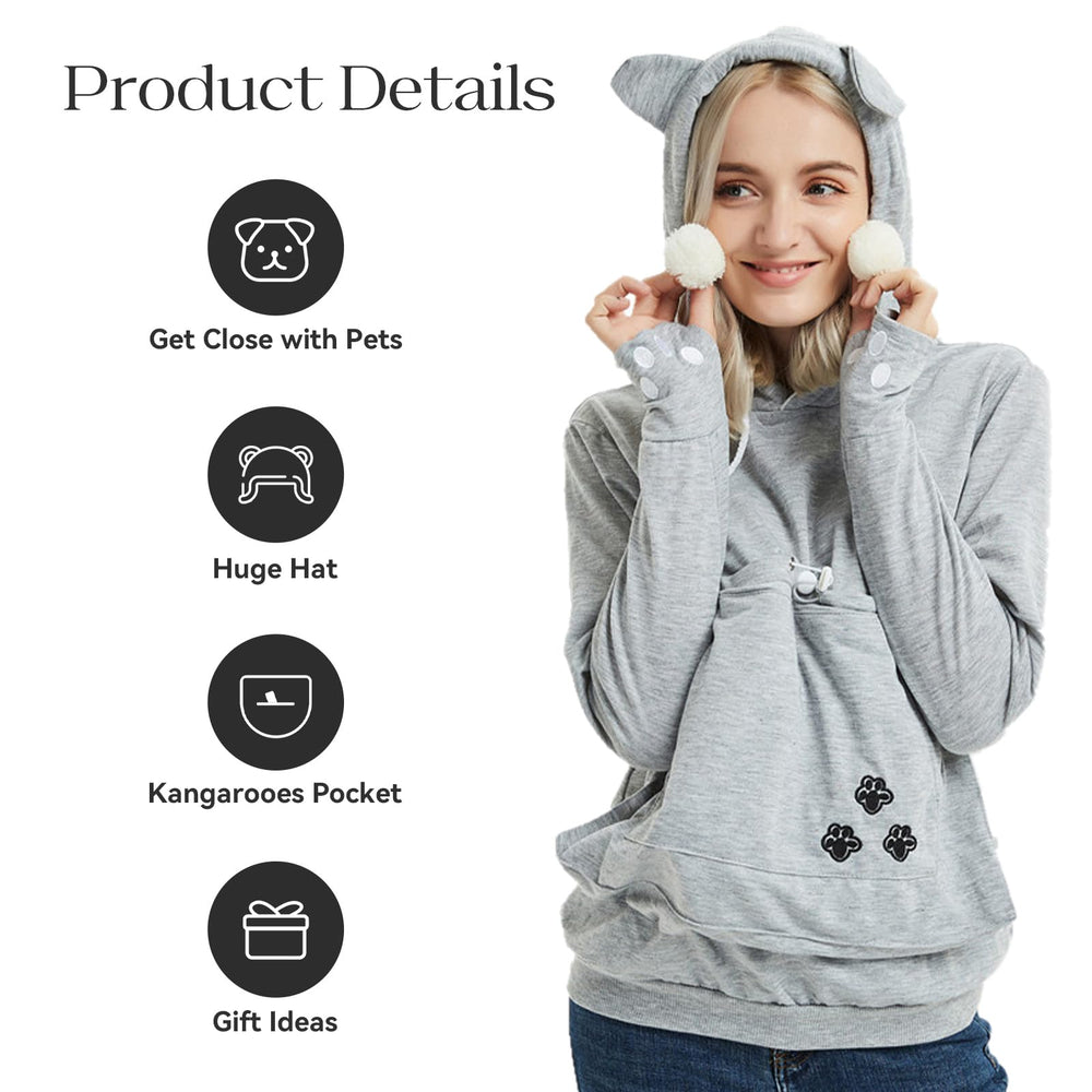 YYW pet hoodie walk-outfit image suggests versatile outerwear for outdoor use.