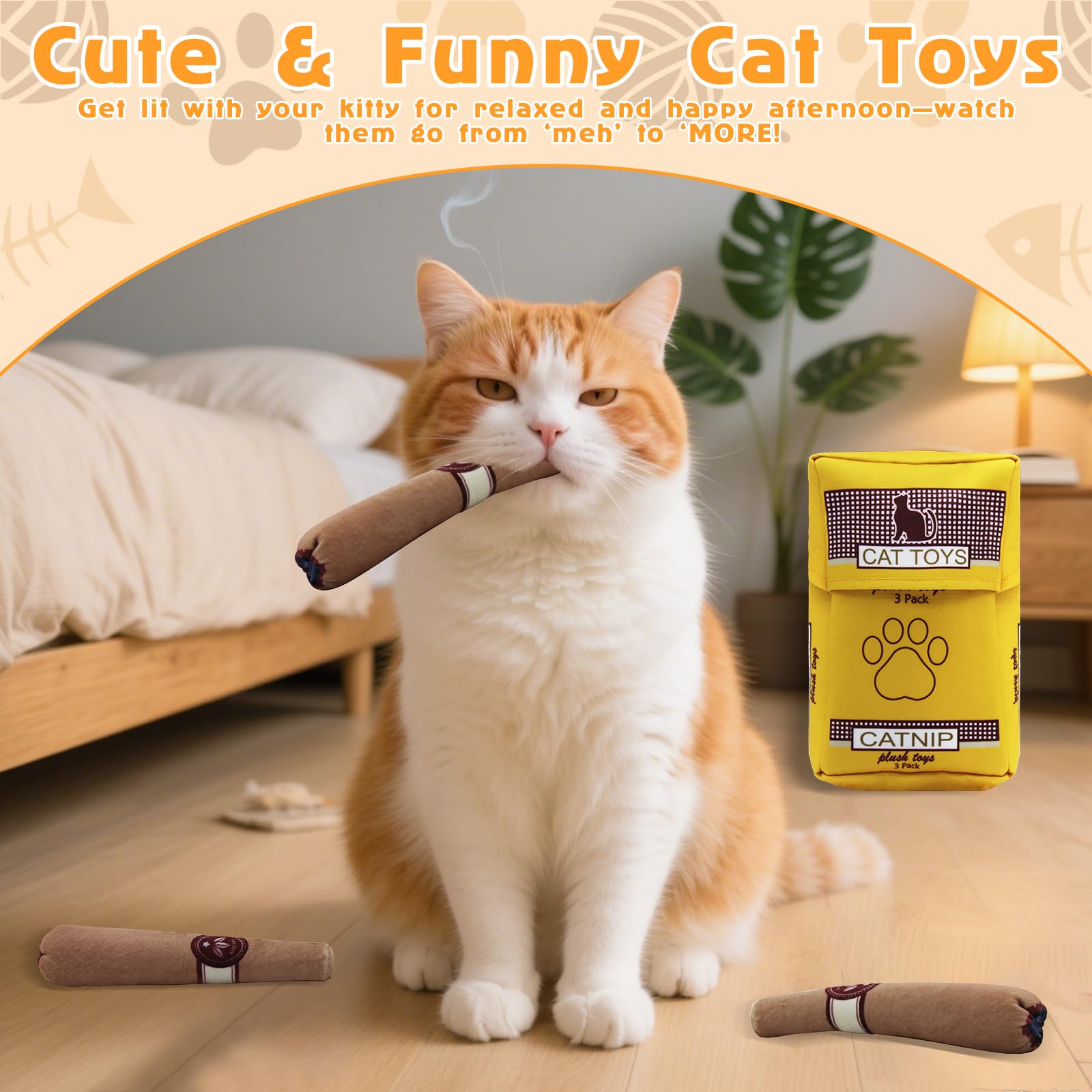 YZHDUXIU catnip-stuffed toy closeup emphasizes soft yet durable fabric.