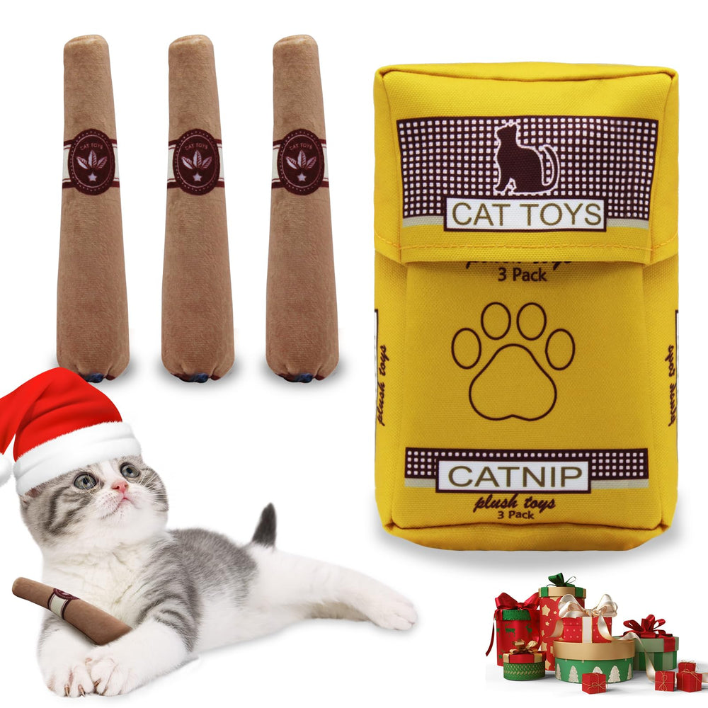 YZHDUXIU 3-pack catnip toys packshot shows triple entertainment for curious cats.