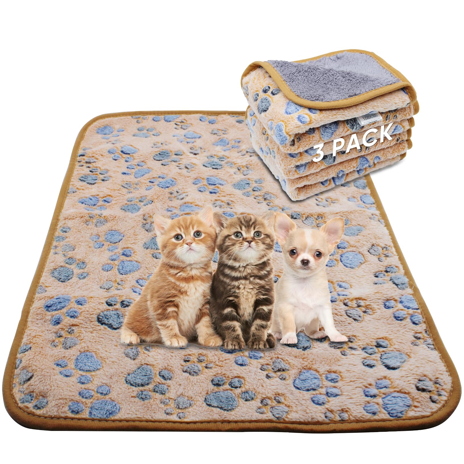 YZHDUXIU dog blanket waterproof small brown 23x16 protects beds and couches.