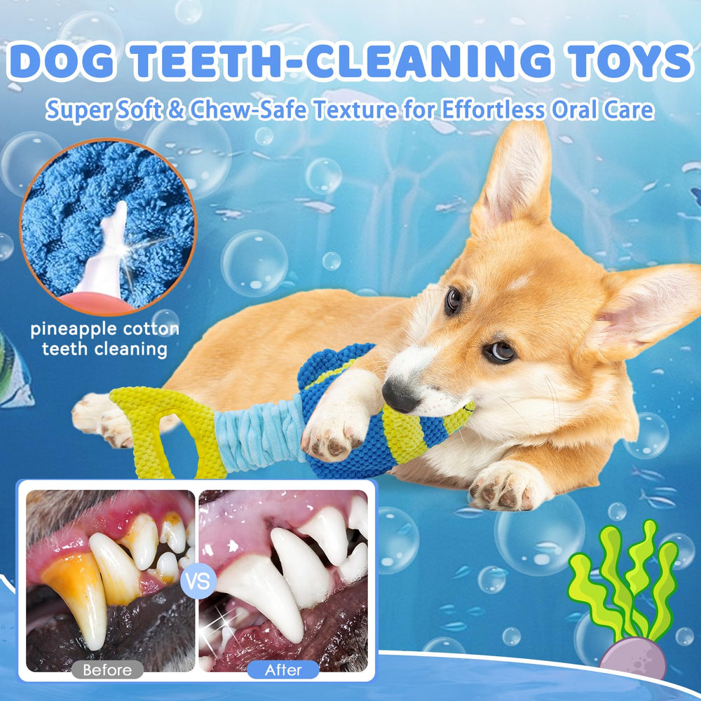 YZHDUXIU dog chewing closeup emphasizes the plush surface for soothing teething.