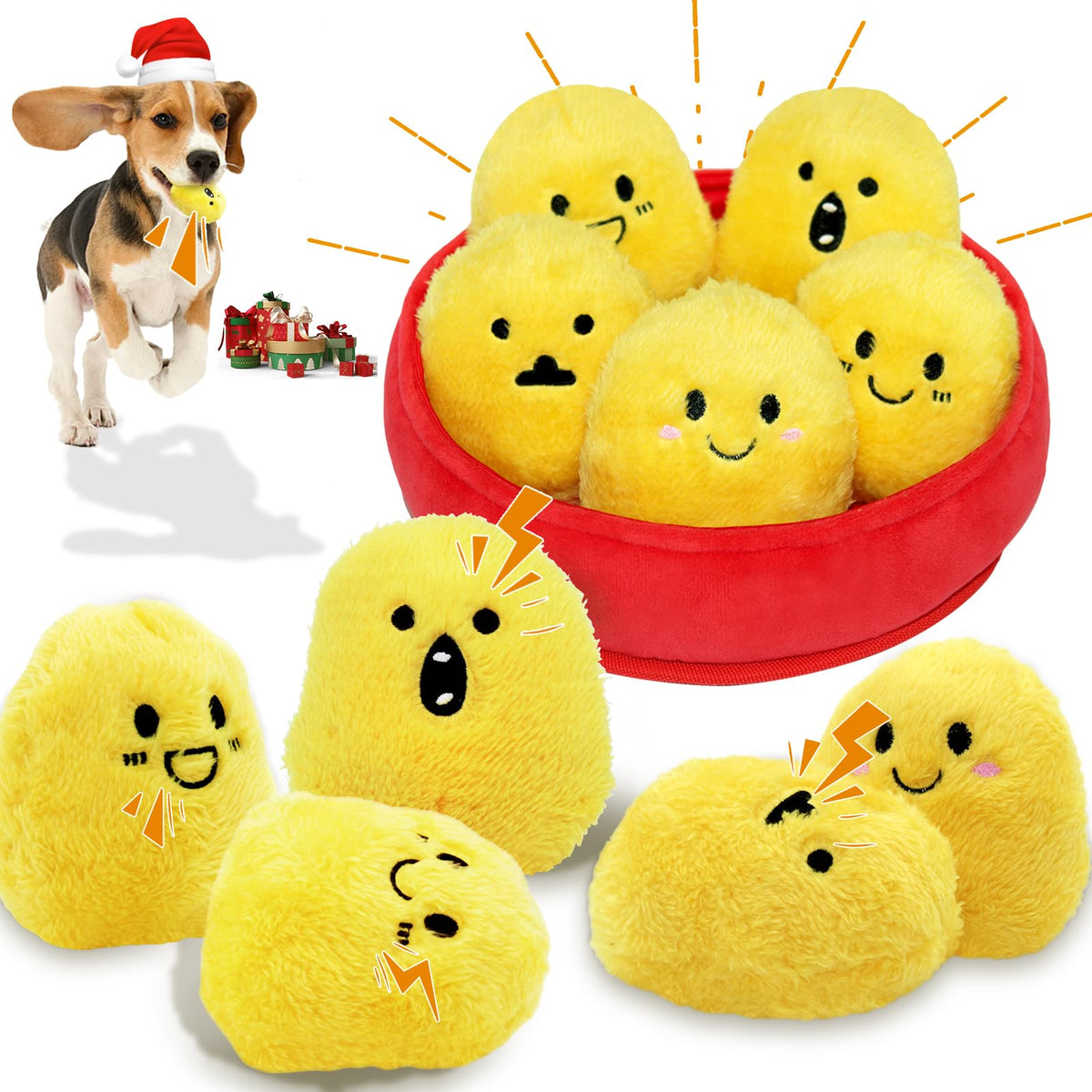 YZHDUXIU chicken nugget squeaky toy ready for interactive play