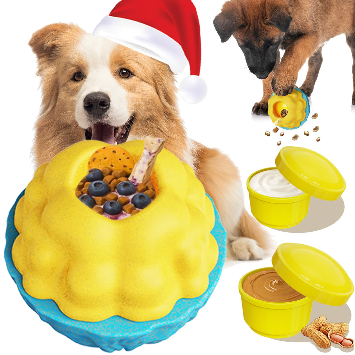 YZHDUXIU dog puzzle toy pack front view encourages interactive play and enrichment.