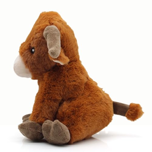 YZHDUXIU Highland Cow toy lifelike face aids interactive sessions.