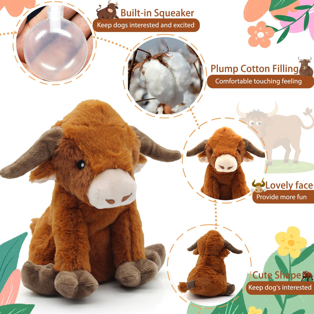 YZHDUXIU Highland Cow toy machine-washable for easy cleaning.