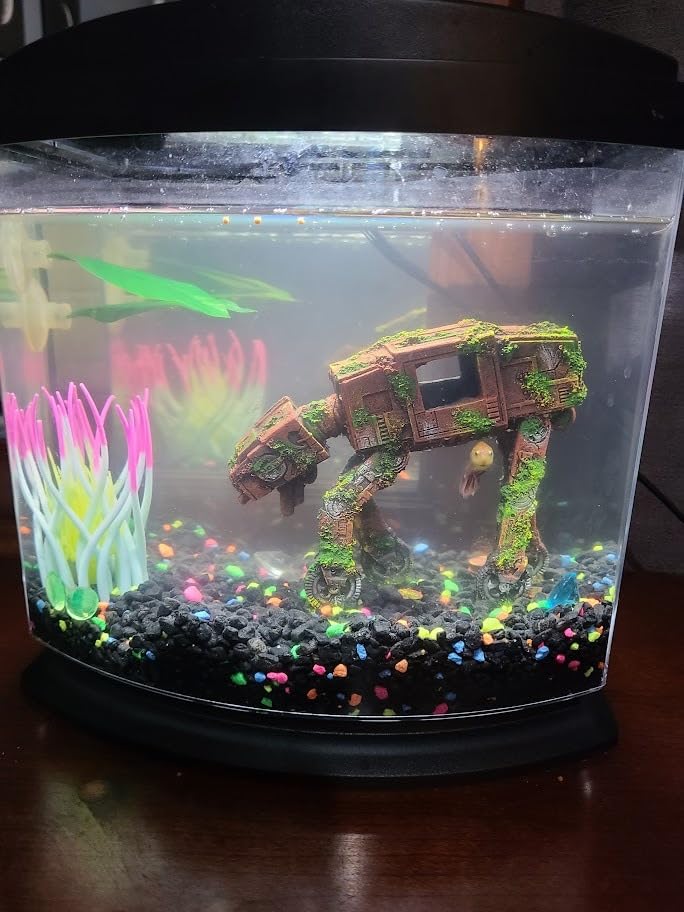 YZHZOM AT-AT Walker aquarium decor easy to clean and repair if damaged.