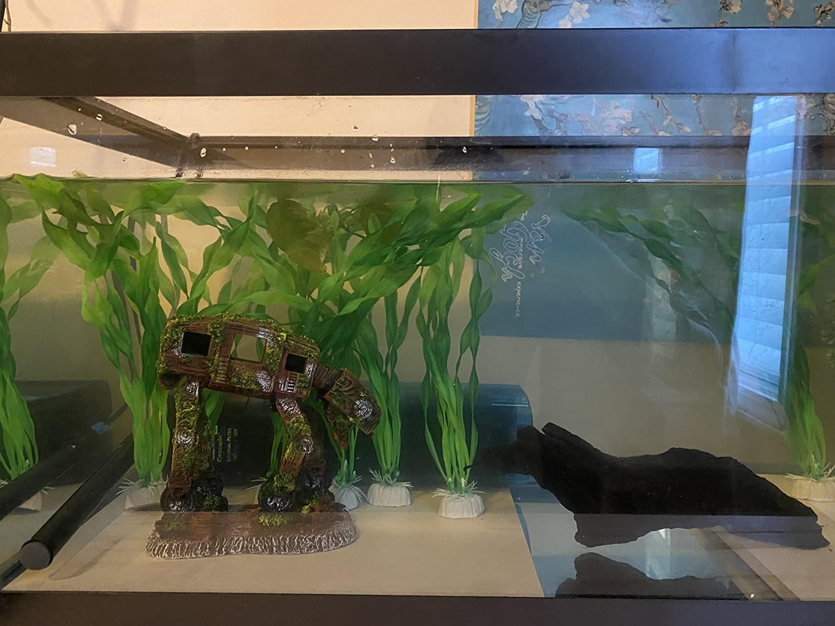 YZHZOM AT-AT Walker aquarium decor suitable for freshwater and saltwater tanks.